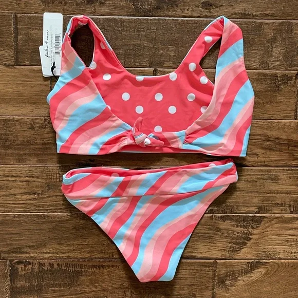 Feather 4 Arrow Bikini Island Hopper Reversible Two-Piece Swimsuit size 10